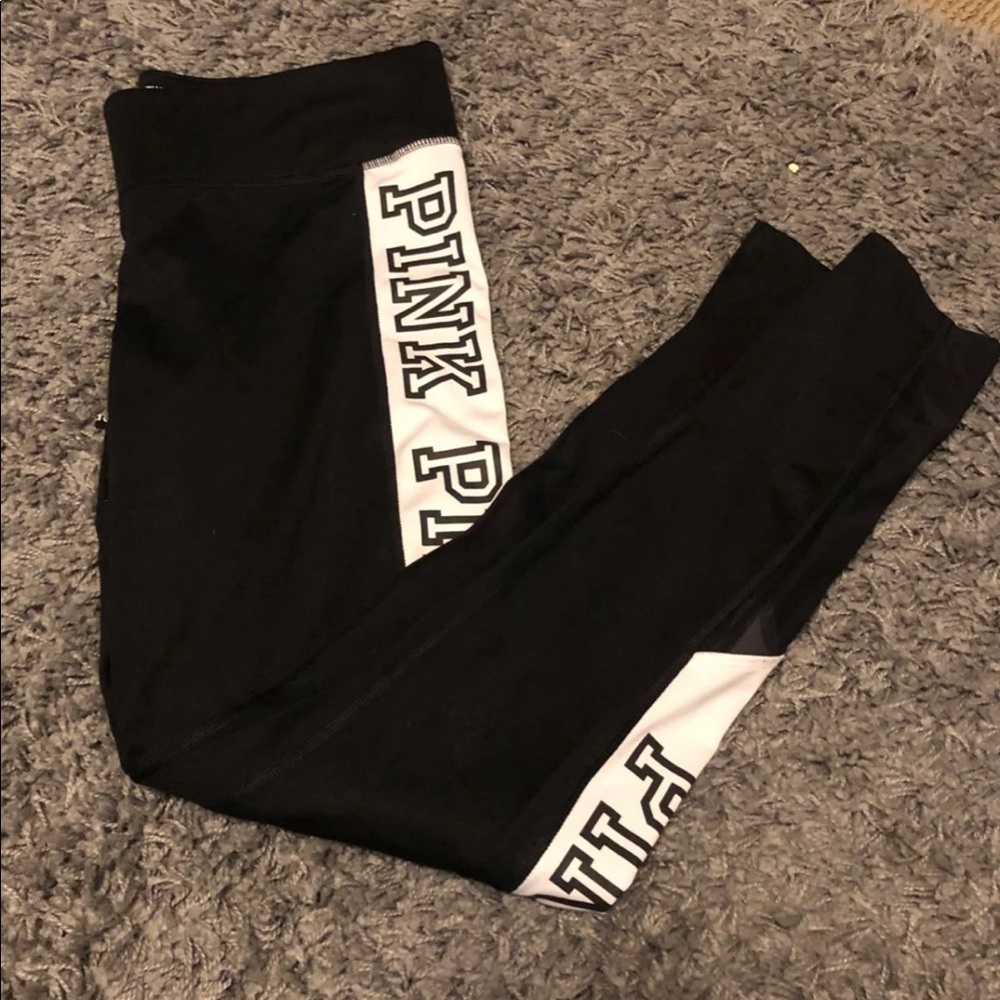 VS PINK LOGO ULTIMATE LEGGINGS WITH MESH